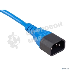 Кабель питания Cabeus PC-189-VDE-1.5-1.8M-BL МОНИТОР-КОМПЬЮТЕР C13 - C14 (3X1.5), СИНИЙ, 1.8 М