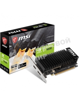 Видеокарта MSI PCI-E GT 1030 2GHD4 LP OC nVidia GeForce GT 1030 2048Mb 64bit DDR4 1189/2100/HDMIx1/DPx1/HDCP Ret low profile