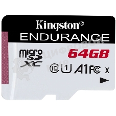 Флеш карта microSD 64Gb Kingston microSDНC Class 10 A1 UHS-I Endurance 95R/30W Card Only