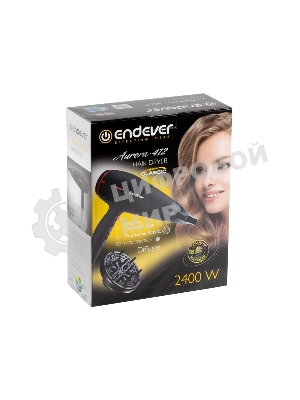 Фен Endever Aurora-472 черный, 2400 Вт, ионизация