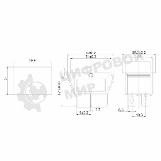Выключатель клавишный Rexant 250V 16А (4с) ON-OFF красный с подсветкой (RWB-502, SC-767, IRS-201-1) Индивидуальная упаковка 1 шт