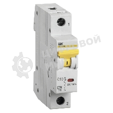 Выключатель автоматический однополюсный ВА47-60M 1Р 10А 6кА С MVA31-1-010-C IEK