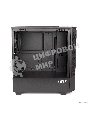 Компьютерный корпус Hiper PB81 черный без БП ATX 3x120мм 2xUSB2.0 2xUSB3.0 audio bott PSU