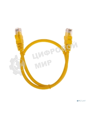 Патч-корд U/UTP Rexant cat.6, RJ45-RJ45, неэкранированный, 26AWG, LSZH, желтый, 0.5 м