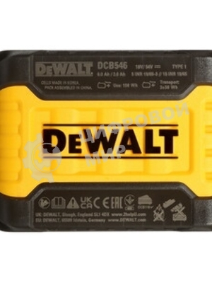 Аккумулятор DEWALT DCB546-XJ 6Ач li-ion flexvolt
