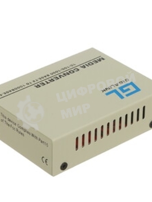 Медиаконвертер GIGALINK GL-MC-UTPF-SC1G-18SM-1310 - UTP, 100/1000Мбит/c, WDM, LFP, SM, SC, Tx:1310/Rx:1550, 18 дБ (до 20 км)