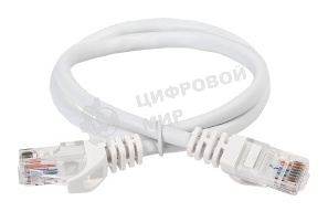 Патч-корд ITK PC08-C5EUL-3M UTP RJ-45 вил.-вилка RJ-45 кат.5E 3м белый LSZH (уп.:1шт)