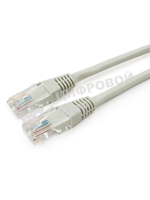 Патч-корд медный UTP Cablexpert PP10-0.5M cat.5, 0.5м, литой, многожильный, серый