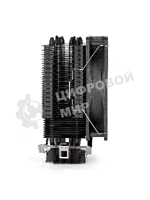 Кулер для процессора ExeGate Dark Magic EXX400-PWM серебристый, 120 мм, алюминий/медь, 2100 об/мин, 24 дБ, 4 pin, 140 Вт, 155 мм