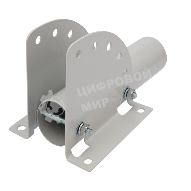 Кронштейн для консольного светильника Rexant КР-3.1 накладного монтажа или под бандажную ленту с переменным углом серый (сталь 2 мм, 230х150х150, Ø 51)