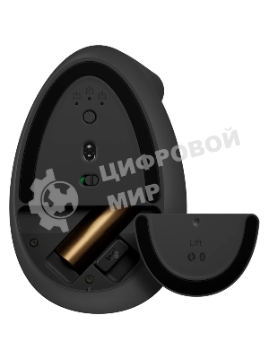 Мышь беспроводная Logitech Lift графитовый, 4000 dpi, радиоканал, Bluetooth, USB, кнопки - 6