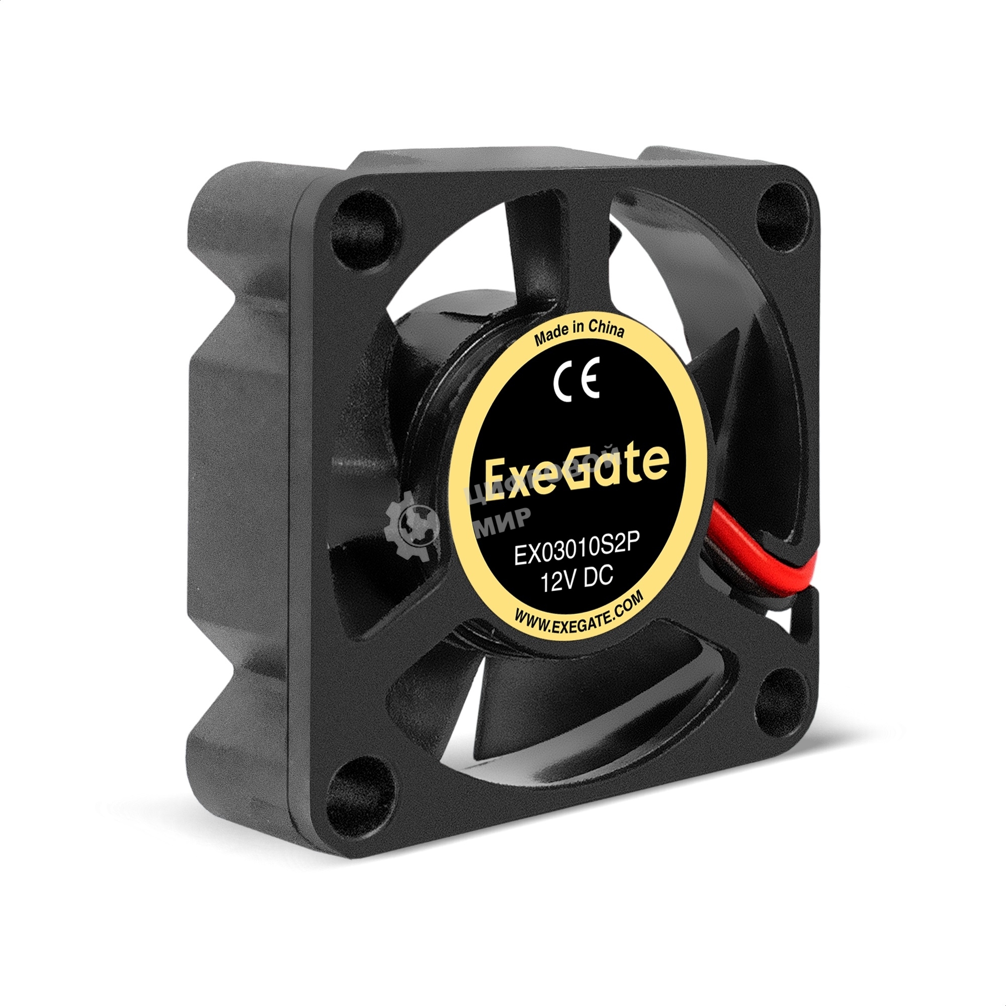 Вентилятор для корпуса ExeGate EX03010S2P черный, 30 мм, 10000 об/мин, 28.5 дБ, 2 pin