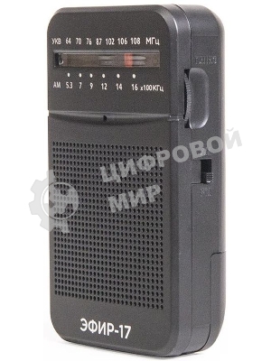 Радиоприемник портативный Сигнал Эфир-17 черный