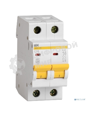 Выключатель автоматический модульный 2п B 10А 4.5кА ВА47-29 IEK MVA20-2-010-B