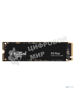 Накопитель SSD Crucial P3 Plus, 2Tb, PCIe 4.0 x4, M.2 2280, NVMe, R/W 5000/4200