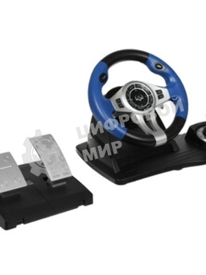 Руль черный SVEN GC-W600 (виброотдача, педали, джойстик, 12 кн., USB)