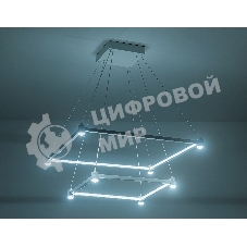Подвесной светодиодный светильник Ambrella light FL5595/2+8 WH белый 60W 3000K/4200K/6400K 600*600*1300 (без ПДУ)