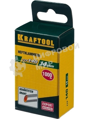Скобы для степлера KRAFTOOL 14 мм широкие тип 140, 1000 шт