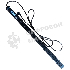 Вертикальный блок розеток, 20xC13, 250V, 16A, шнур 3 метра, вилка Schuko