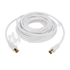 Шнур Rexant ТВ гнездо - ТВ штекер, длина 7 метров, белый