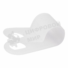 Кабельная скоба под винт Rexant 6 мм, белая, упаковка 50 шт.
