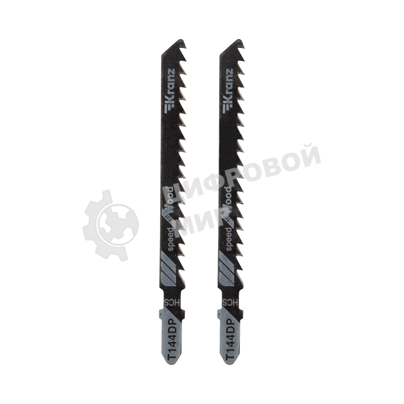 Пилка для электролобзика по дереву Kranz T144DP 100 мм 6 зубьев на дюйм 8-60 мм (2 шт./уп.)