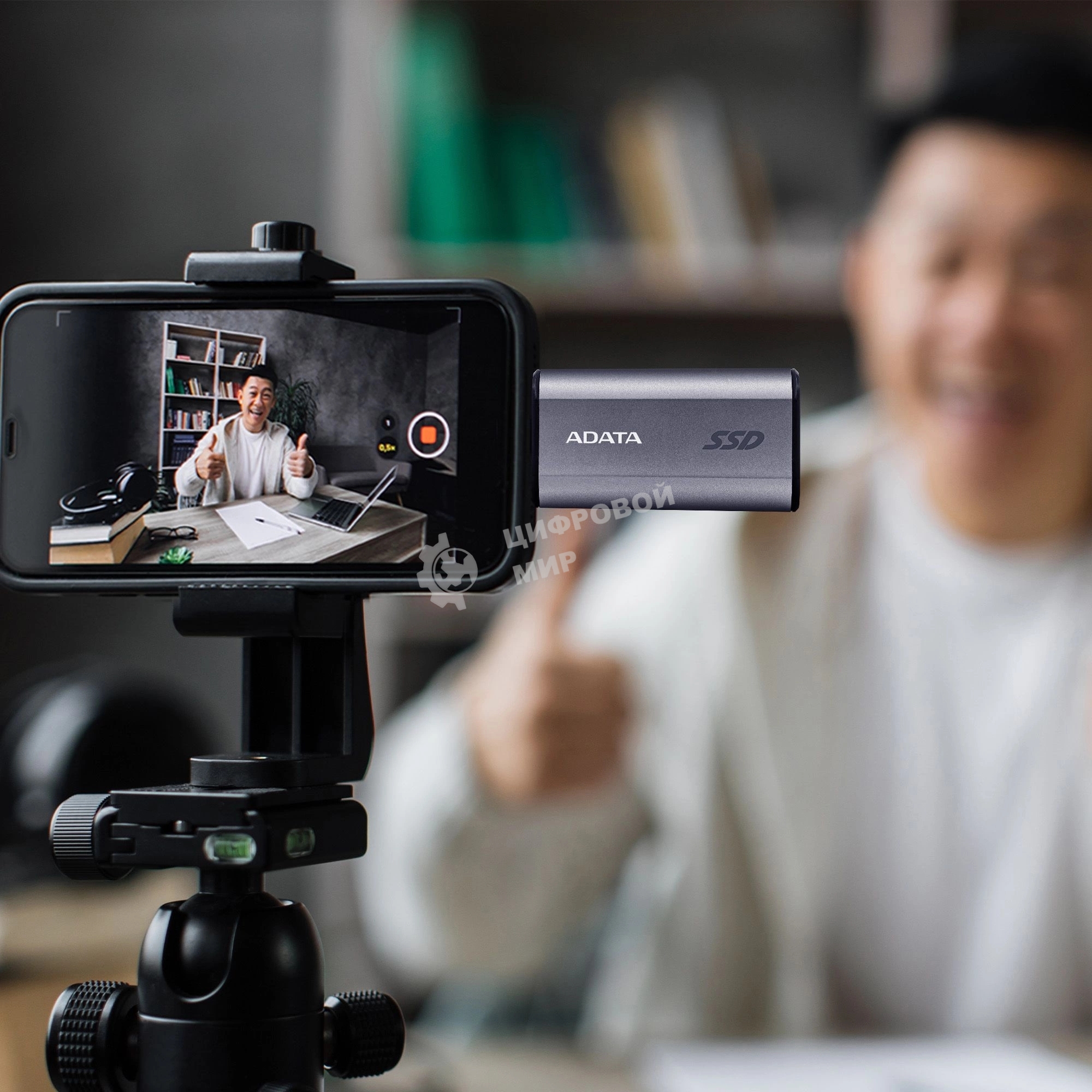 Внешний SSD ADATA SC750, 2TB, USB 3.2 Gen 2 Type-C, R/W 1050/1000, черный