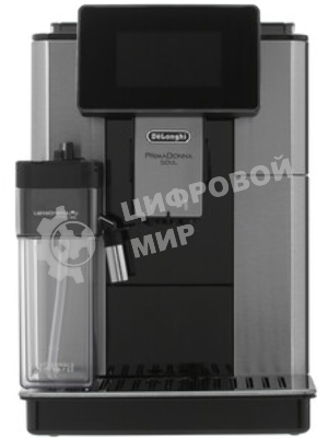 Кофемашина DeLonghi ECAM 610.75.MB металлик/черный, исп. кофе - зерновой/молотый, 2.2 л, 1450 Вт, 19 Бар