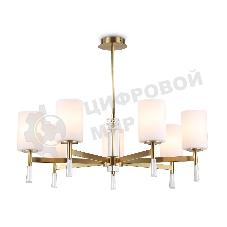 Люстра Ambrella light LH56263/7 BS/FR латунь/белый матовый E27/7 max 60W D750*590