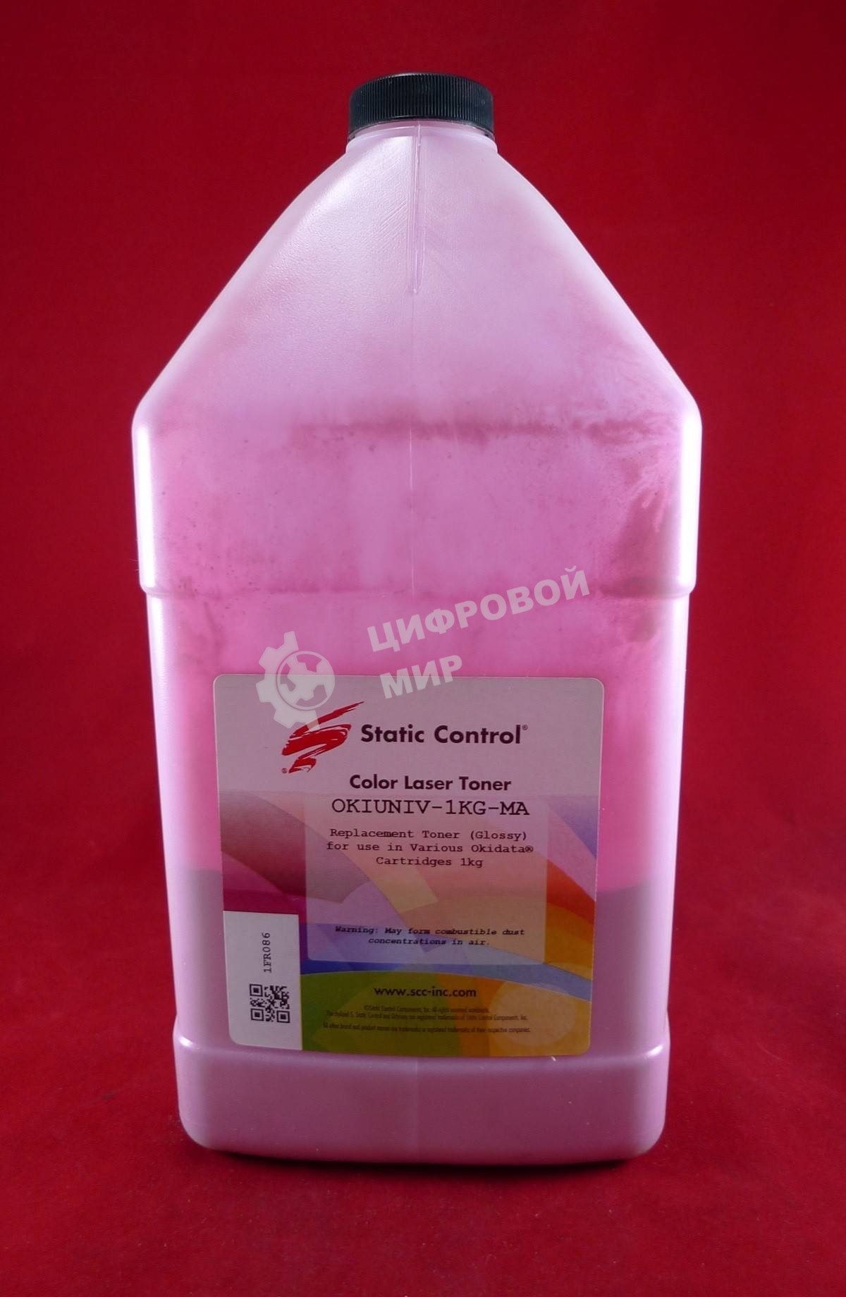 Тонер для принтера Static Control Oki C3300N/5500 OKIUNIV-1KG-MA пурпурный (флакон 1000гр)