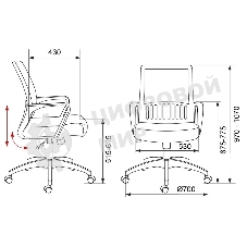 Кресло компьютерное Бюрократ MC-201/TW-11 TW-11 черный, спинка сетка