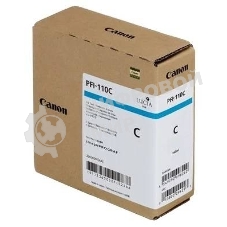 Картридж струйный Canon PFI-110 C 2365C001 голубой (160мл) для Canon TX-2000/TX-3000/TX-4000