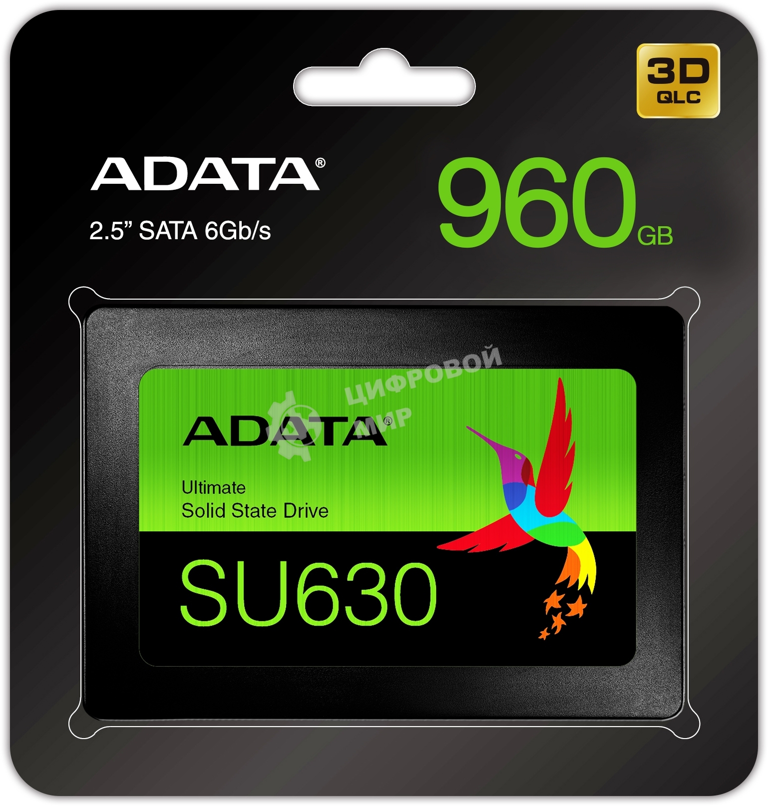 Накопитель SSD ADATA SU630, 960Gb, SATA III, 2.5