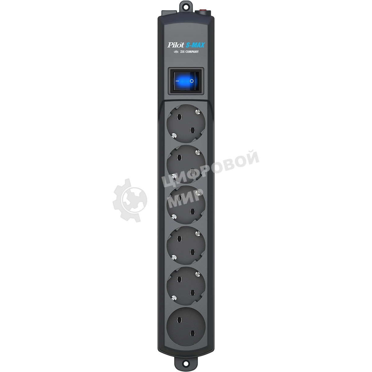 Сетевой фильтр Surge protector Pilot S Max (5 euros + 1GP), 15A/3.5kVA, automatic, 3 m, graphite
