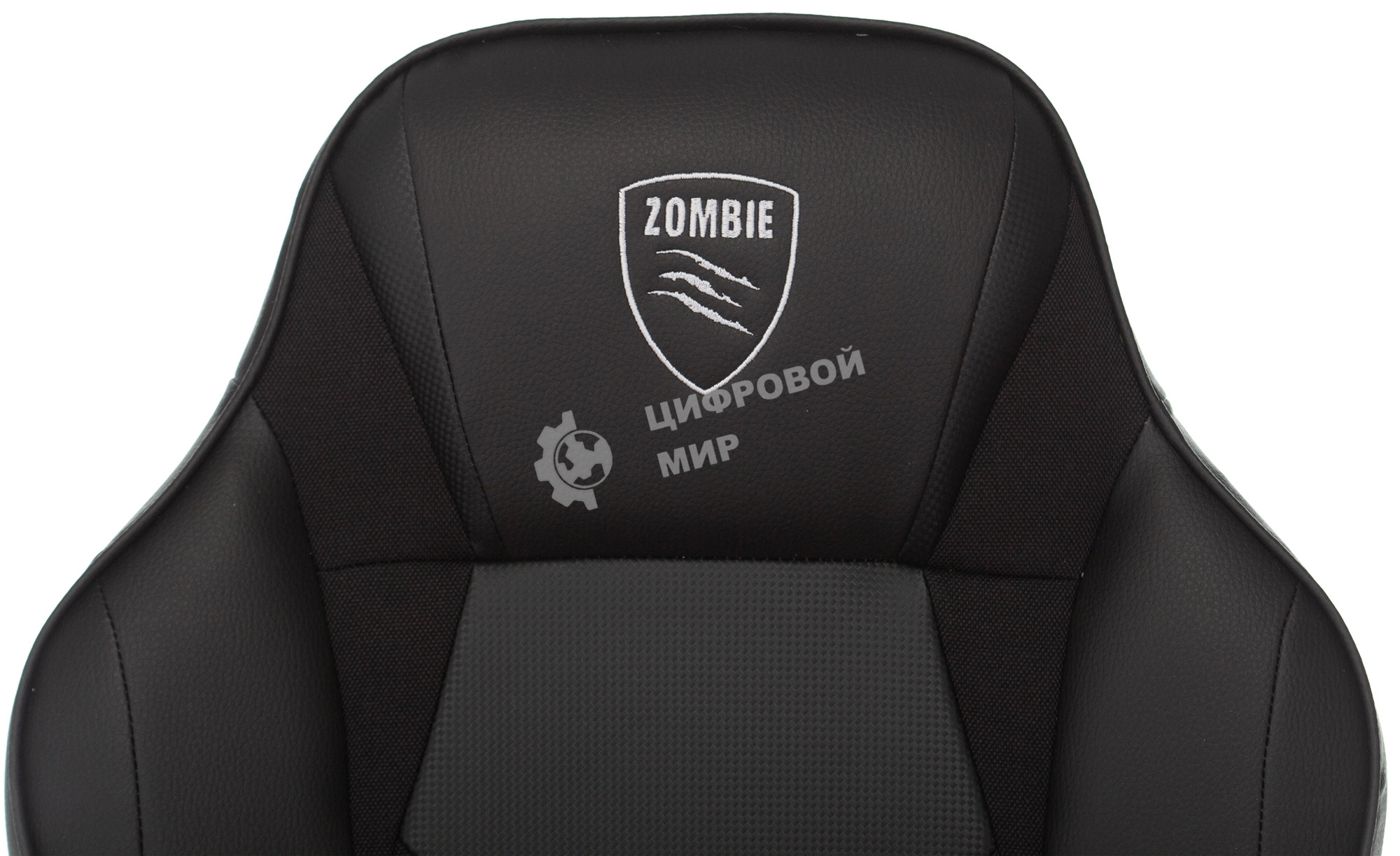 Кресло игровое Zombie GAME 17 черный, текстиль/эко.кожа, крестовина пластик