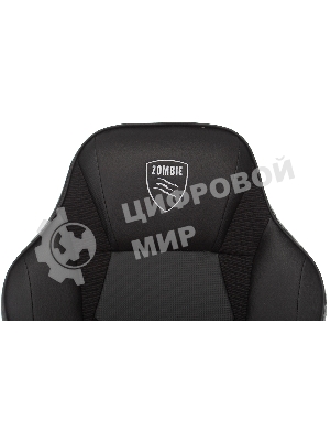 Кресло игровое Zombie GAME 17 черный, текстиль/эко.кожа, крестовина пластик