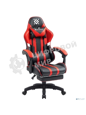 Кресло Defender Colran черный, экокожа, 120 кг, подставка для ног, механизм качания