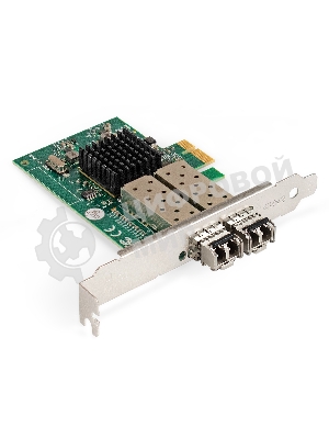 Комплект: Сетевой адаптер SFP ExeGate EXE-82576-F2 + Трансивер Multi-Mode до 550м ExeGate EXT-1G-MM850-LC2-550M (EX296229RUS: PCI-E x1 v2.0, порты 2x SFP (10/100/1000Mb/s), Gigabit Server NIC Intel Chipset 82576-F2 + EX298329RUS: Tx:850/Rx:850 нм, до 550 м, разъем Duplex LC)