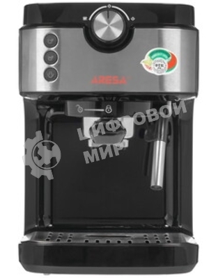 Кофеварка рожковая ARESA AR-1612 черный, исп. кофе - молотый, 1,5 л, 1100 Вт, 15 бар