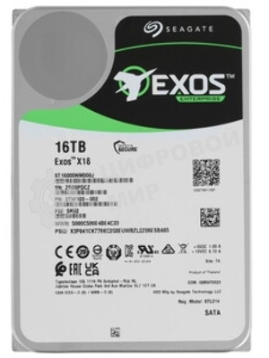 Жесткий диск Seagate 16Tb 7200RPM SATA 6Gb/S 256MB OFFICIAL RECERTIFIED