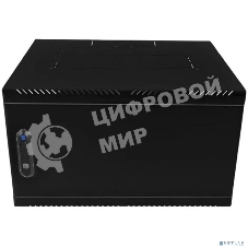 Шкаф коммутационный ЦМО (ШРН-6.650.1-9005) настенный 6U 600x650 мм пер. дв. металл 200 кг черный 470 мм 180 град.