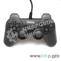 Геймпад Dialog Action GP-A11, черный, вибрация, 12 кнопок, USB