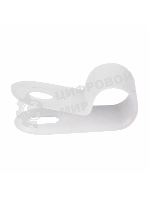 Кабельная скоба под винт Rexant 6 мм, белая, упаковка 50 шт.