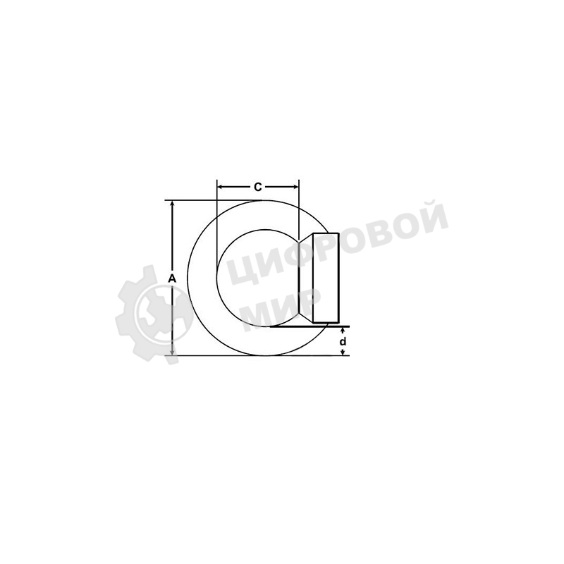 Рым-гайка DIN Rexant 582 М6