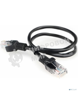 Патч-корд CCA light UTP Гарнизон PC-UTP-5e-0.5-BK cat.5e, 0.5м, литой, многожильный черный