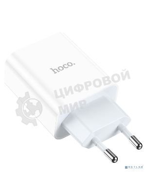 Сетевое зарядное устройство HOCO HC-66076 C97A/PD + QC 3.0/2 USB: Type-A + Type-C/Выход: 5V_9V_12V, 20W/белый