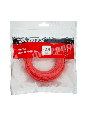 Леска для триммера MTX звезда 2,4 мм х 15 м
