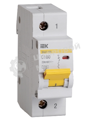 Выключатель автоматический модульный 1п C 100А 10кА ВА47-100 IEK MVA40-1-100-C