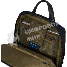 Рюкзак Piquadro Brief2 CA6384BR2/BLU синий нейлон/натур.кожа