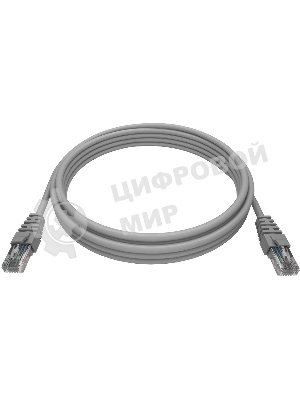 Патч-корд NTSS NTSS-PC-UTP-RJ45-5e-3.0-LSZH-GY NTSS-PC-UTP-RJ45-5E-3.0-LSZH UTP RJ-45 вил.-вилка RJ-45 кат.5E 3м серый LSZH (уп.:1шт) 26AWG